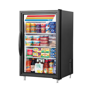 598-GDM07FHCTSLO1BKL 24 1/8" One Section Display Freezer w/ Swing Door - Rear Mount Compressor, Black, 115v