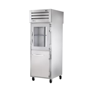 598-STA1RPT1HG1HS1G 27 1/4" One Section Pass Thru Refrigerator, (2) Glass Doors, (1) Solid D...