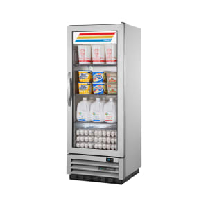 True T-12G-HC~FGD01 25&quot; One Section Reach In Refrigerator, (1) Right Hinge Glass Door, 115v