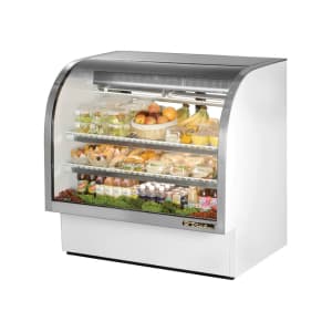 598-TCGG48 48-1/4" Full Service Deli Case w/ Curved Glass - (3) Levels, White, 115v