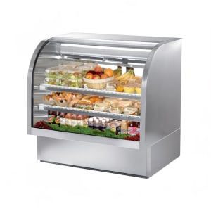 598-TCGG48S 48-1/4" Full Service Deli Case w/ Curved Glass - (3) Levels, Stainless Steel, 11...