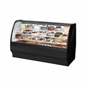 598-TGMR77SCSCBW 77 1/4" Full Service Bakery Case w/ Curved Glass - (4) Levels, 115v