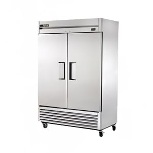 598-TS49FFLXHC 54 1/16" Two Section Commercial Combo Refrigerator Freezer - Solid Doors, Dual Temp Convertible, 115