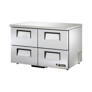 True TUC-48D-4-HC-LP 48&quot; W Undercounter Refrigerator w/ (2) Sections &amp; (4) Drawers, 115v