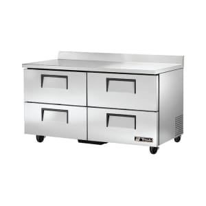 598-TWT60D4 60" Worktop Refrigerator w/ (2) Sections & (4) Drawers, 115v