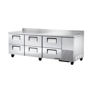 598-TWT93D6 93" Worktop Refrigerator w/ (3) Sections & (6) Drawers, 115v