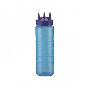 175-3324C44 24 oz Squeeze Dispenser - Wide Mouth, Blue Cap, Blue