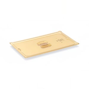 175-33400 1/4 Size High-Heat Solid Food Pan Cover - Amber