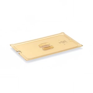 175-34200 Half-Size High-Heat Slotted Food Pan Cover - Amber
