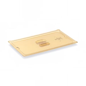 175-33600 1/6 Size High-Heat Solid Food Pan Cover - Amber