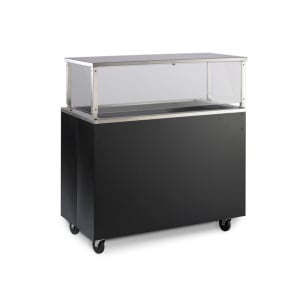 175-39776 60" Affordable Portable™ Cold Food Bar - (4) Pan Capacity, Floor Model, Cherry Woodgrain
