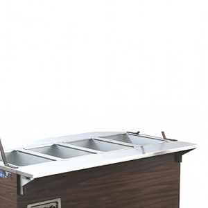 175-38992 24" Plate Rest for Cashier Station - Mounting Kit, 7" Surface Width