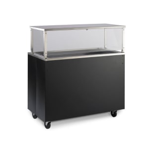 175-39778 60" Affordable Portable™ Cold Food Bar - (4) Pan Capacity, Floor Model, Cherry Woodgrain