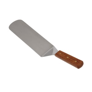 175-48081 14" Hamburger Turner - Wood Handle, Chrome Stainless