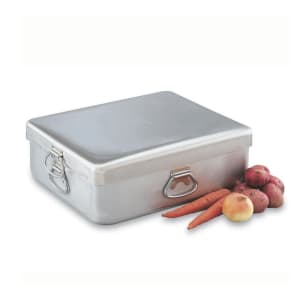 175-68390 42 qt Roasting Pan with Cover - Heavy-Duty, 21 5/8 x 18 1/8 x 9" Aluminum