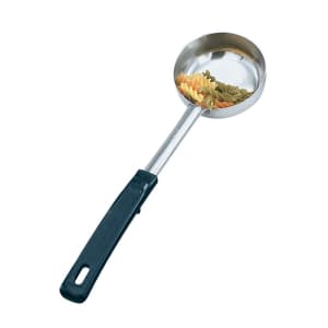 175-61167 3 oz Solid Spoodle - Black Poly Handle, Stainless