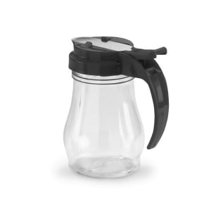 175-160606 7 oz Dripcut® Teardrop Dripcut Server - Polycarbonate, Black Plastic Top