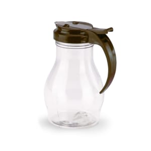 175-141401 16 oz Dripcut® Teardrop Dripcut Server - Polycarbonate, Brown Plastic Top