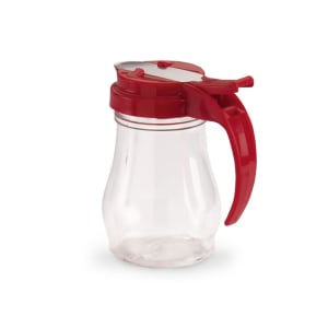 175-160602 7 oz Dripcut® Teardrop Dripcut Server - Polycarbonate, Red Plastic Top
