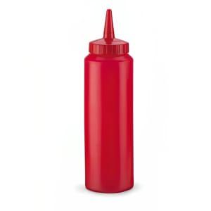 175-280802 8 oz Squeeze Dispenser - Red Cap, Red