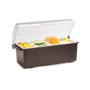 175-474101 (4) Compartment Bar Garnish Tray - Domed Lid