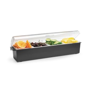 175-474506 (4) Compartment Bar Garnish Tray - Domed Lid