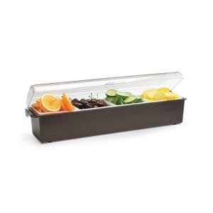 175-474501 (4) Compartment Bar Garnish Tray - Domed Lid