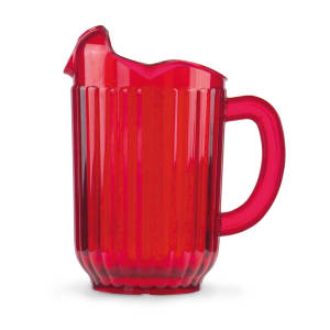 175-601022 60 oz Plastic Pitcher w/ (3) Lips, Ruby Red