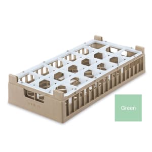 175-528231 Dishwasher Rack - 18 Compartment, Medium, Half-Size, Green