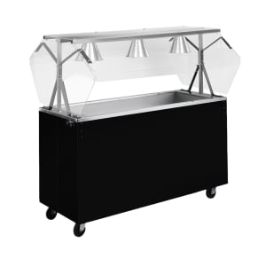 175-3871446 46" Affordable Portable™ Cold Food Bar - (3) Pan Capacity, Floor Model, Black