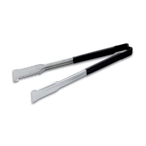 175-4791620 16"L Stainless Steel Utility Tongs - Black