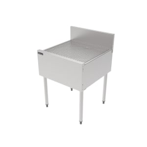199-TSF24DB Underbar Freestanding Drainboard - 6" Backsplash, 24" x 24"