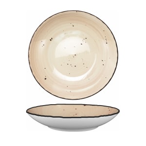 129-RT110WH 46 oz Round Rotana™ Pasta Bowl - Ceramic, Wheat