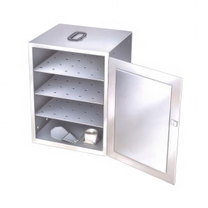 121-112 Insulated Food Carrier w/ (3) Removable Shelves, Stainless Steel