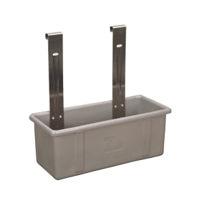 121-208 Silver/Flatware Box w/ Hanger Straps, Polyethylene, Gray