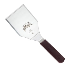 132-M18280 5" x 4" Turner w/ Red Nylon Handle, Stainless Steel