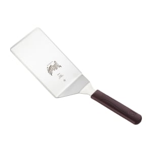 132-M18290 6" x 5" Turner w/ Red Nylon Handle, Stainless Steel
