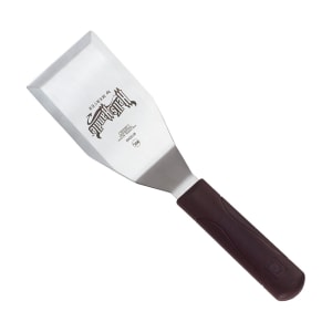 132-M18340 5" x 3" Turner w/ Red Nylon Handle, Stainless Steel