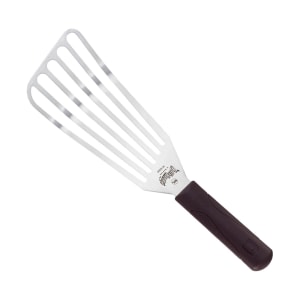 132-M18390 9" Slotted Fish Turner w/ Red Nylon Handle, Stainless Steel