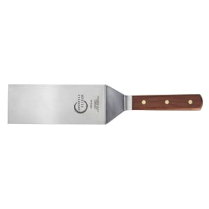 132-M18460 8" x 3" Turner w/ Rosewood Handle, Stainless Steel