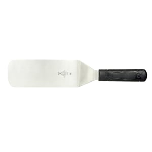 132-M18700 8" x 3" Turner w/ Black Polypropylene Handle, High Carbon Japanese Steel