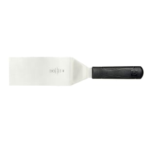 132-M18720 6" x 3" Turner w/ Black Polypropylene Handle, High Carbon Japanese Steel