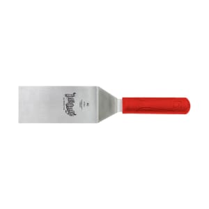 132-M18321RD 6" x 3" Turner w/ Red Nylon Handle, Stainless Steel