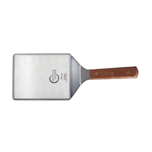 132-M18490 6" x 5" Turner w/ Rosewood Handle, Stainless Steel