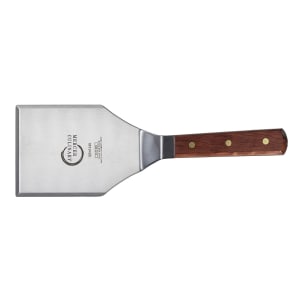 132-M18480 5" x 4" Turner w/ Rosewood Handle, Stainless Steel