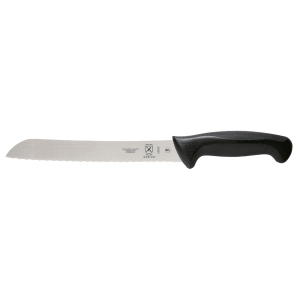 132-M22508 8" Bread Knife w/ Black Santoprene®/Polypropylene Handle, High Carbon Japanese Steel