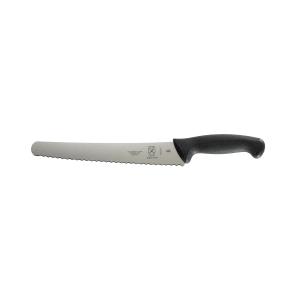 132-M23211 10" Bread Knife w/ Black Santoprene®/Polypropylene Handle, High Carbon Japanese Steel