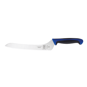 132-M23890BL 9" Bread Knife w/ Blue Santoprene®/Polypropylene Handle, High Carbon Japanese Steel