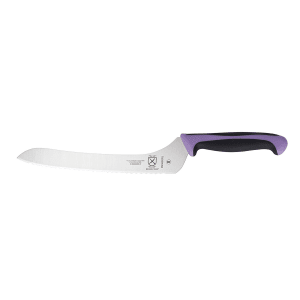 132-M23890PU 9" Bread Knife w/ Purple Santoprene®/Polypropylene Handle, High Carbon Japanese Steel