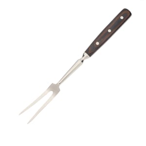 132-M26090 7 7/8" Carving Fork w/ Rosewood Handle, High Carbon Japanese Steel